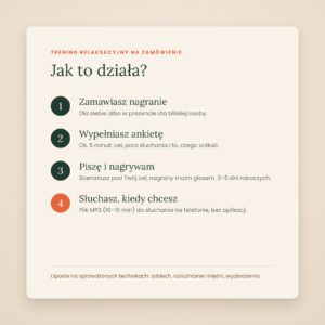 Trening relaksacyjny na zamówienie – jak to działa w 4 krokach