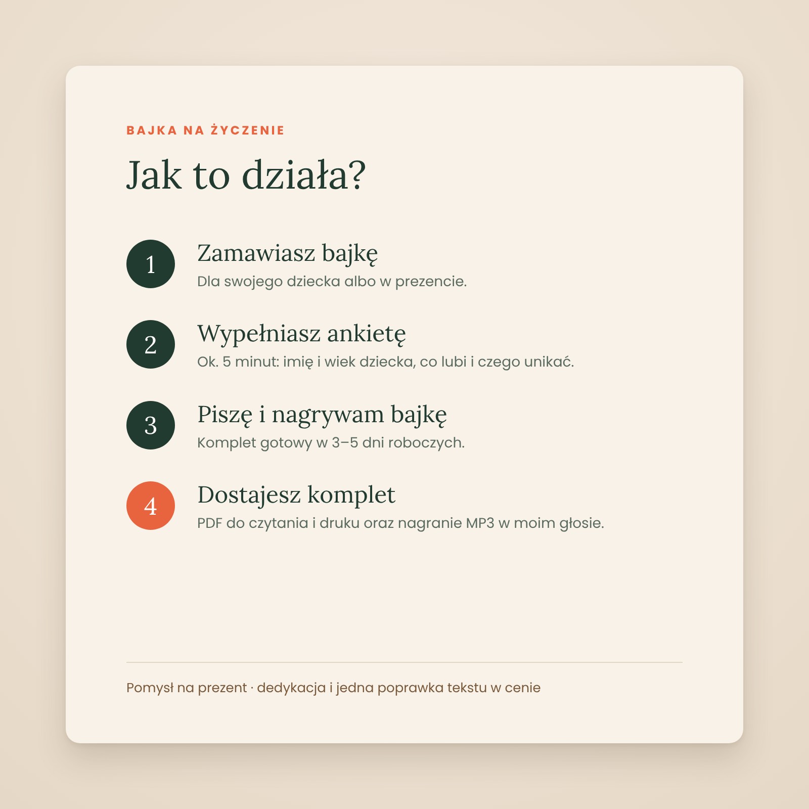 Bajka na życzenie – jak to działa w 4 krokach