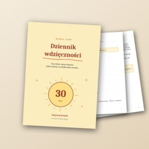 Dziennik wdzięczności 30 dni – słoneczna okładka zeszytu A5 z kartkami