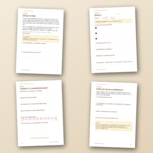 Dziennik wdzięczności 30 dni – wybrane strony: od autora, wpis dnia, przegląd tygodnia, dzień trudny