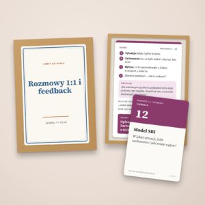 Rozmowy 1:1 i feedback – 32 karty dla menedżera: jak prowadzić rozmowy z pracownikiem i dawać feedback (PDF lub talia drukowana)